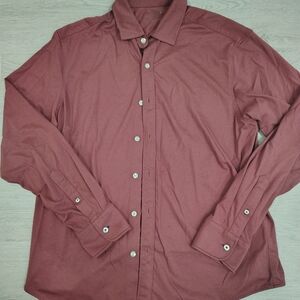 UNTUCKit Men's Maroon Casual Button Down Shirt